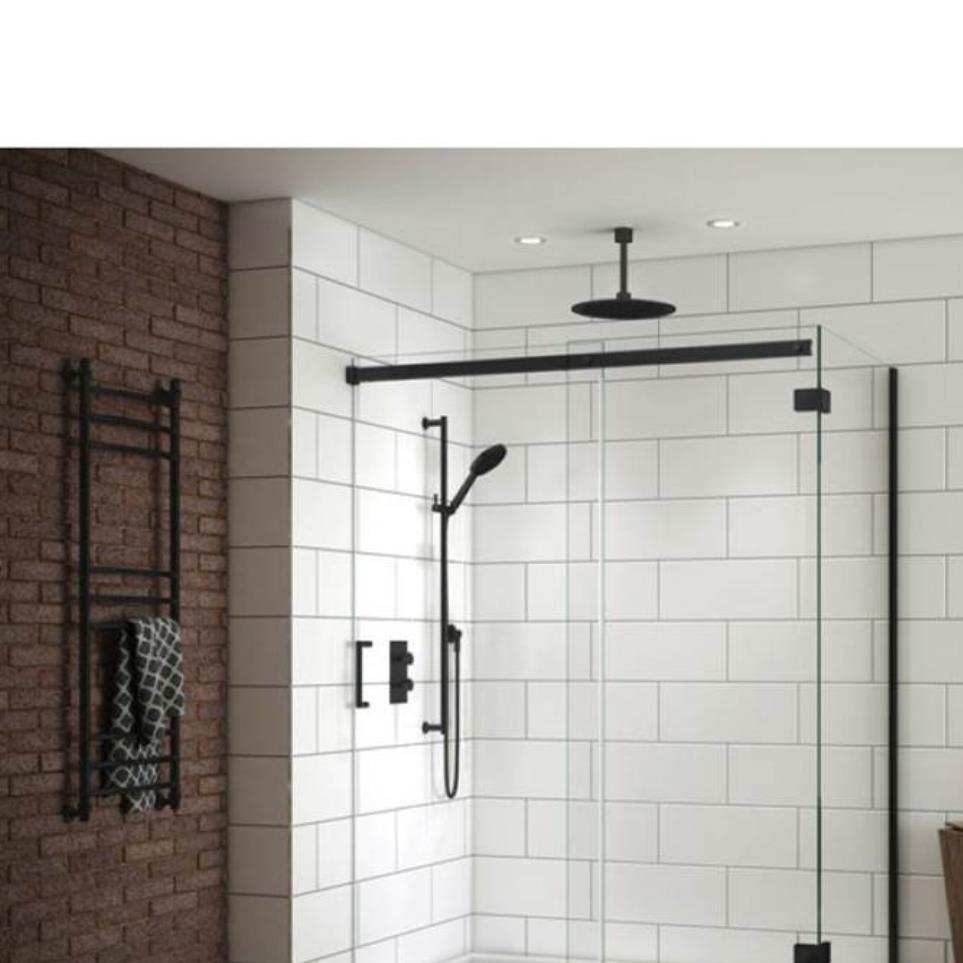 Door Matte Black Black Showers