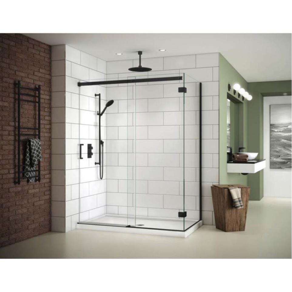 Door Matte Black Black Showers