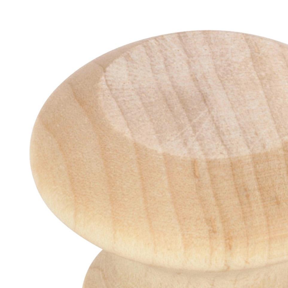 Knob Unfinished Maple Light Finish Knobs