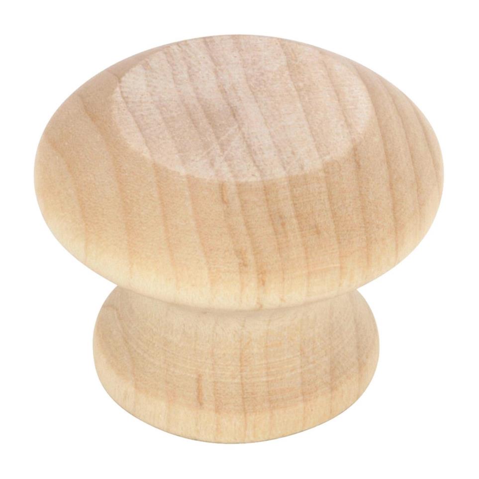 Knob Unfinished Maple Light Finish Knobs