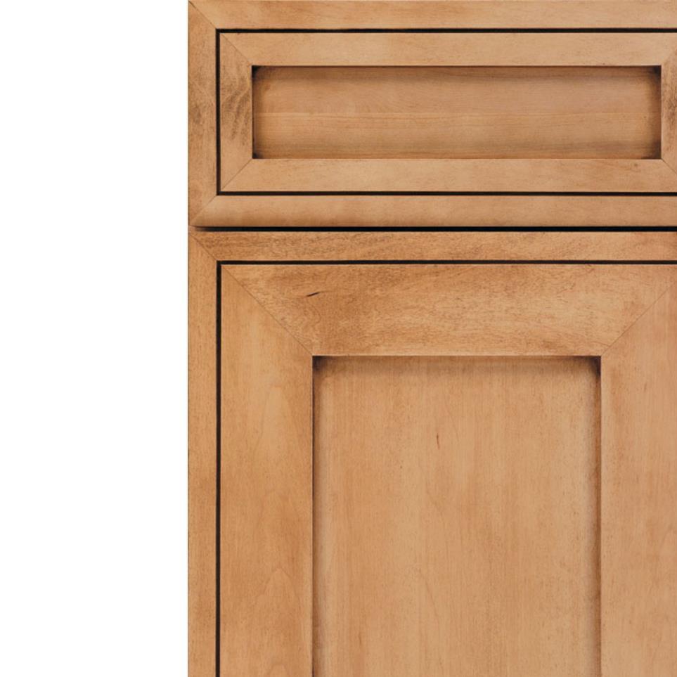 Square Natural Coffee Medium Finish Square Cabinets