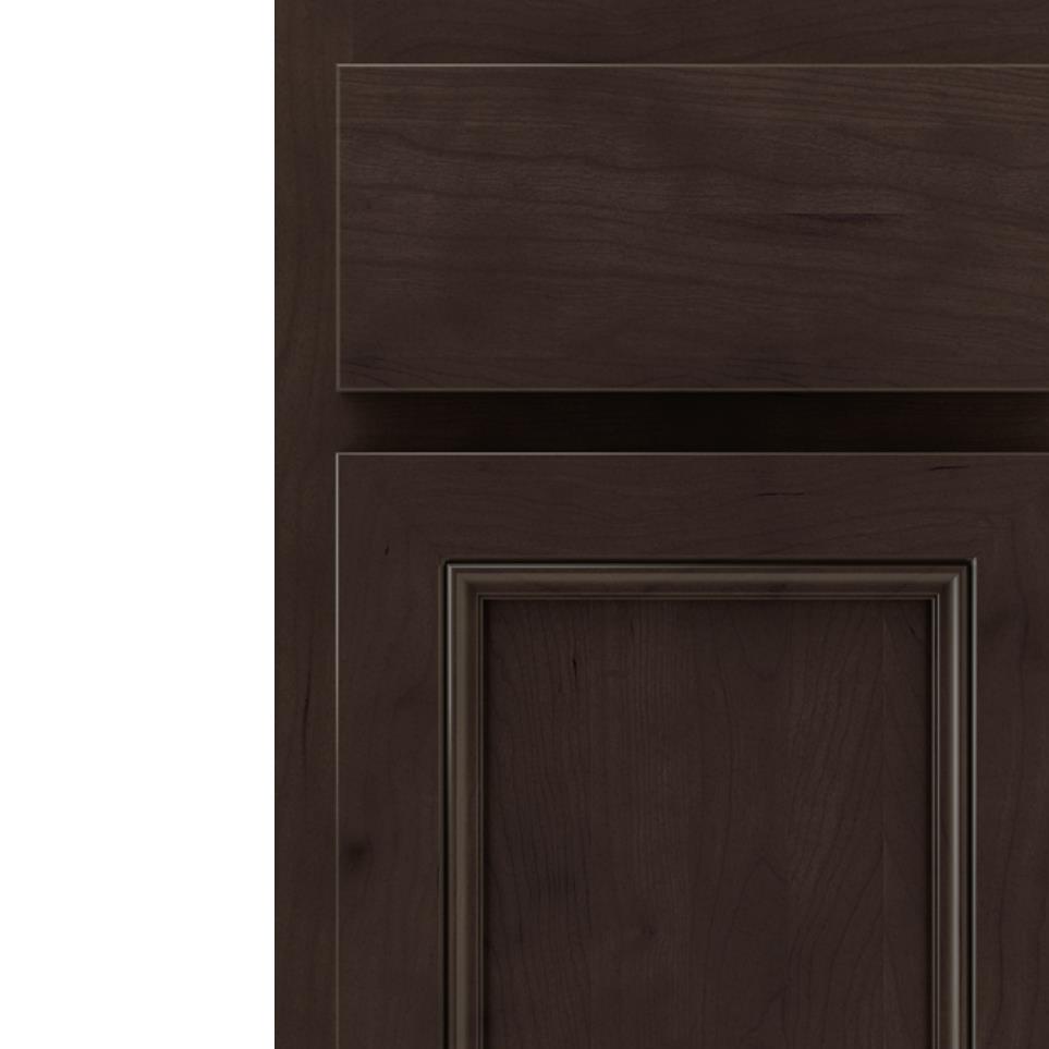 Square Thatch Dark Finish Square Cabinets