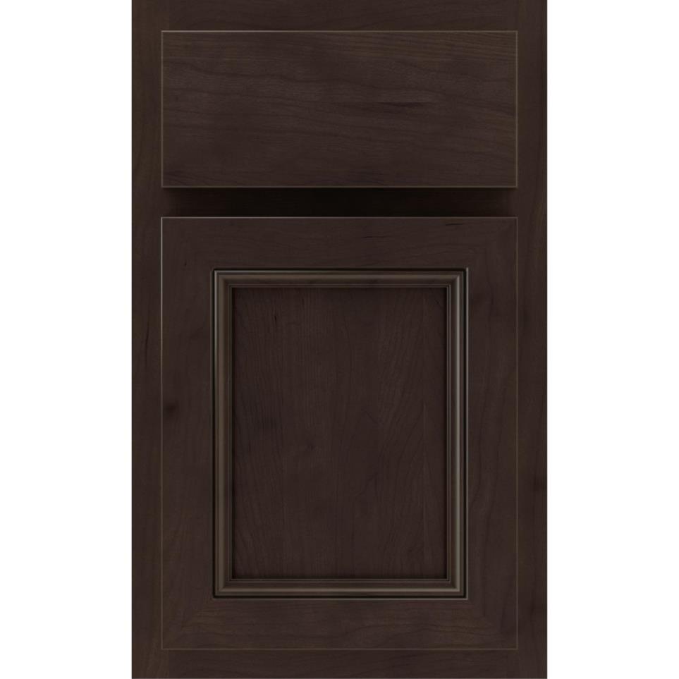 Square Thatch Dark Finish Square Cabinets