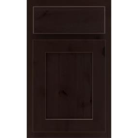 Square Thatch Dark Finish Square Cabinets