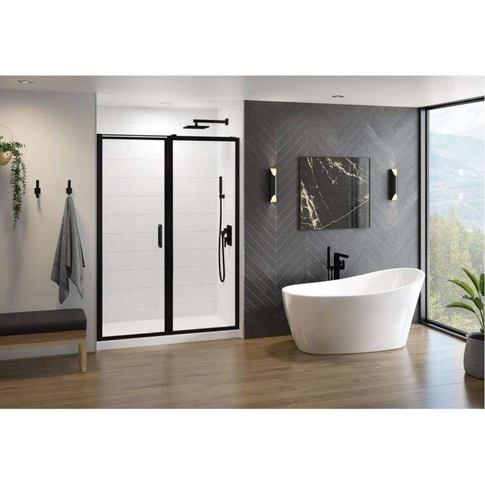 Door Matte Black Black Showers