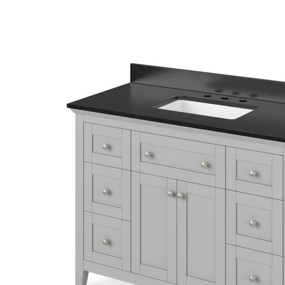 Base with Sink Top Grey Grey / Black Vanities