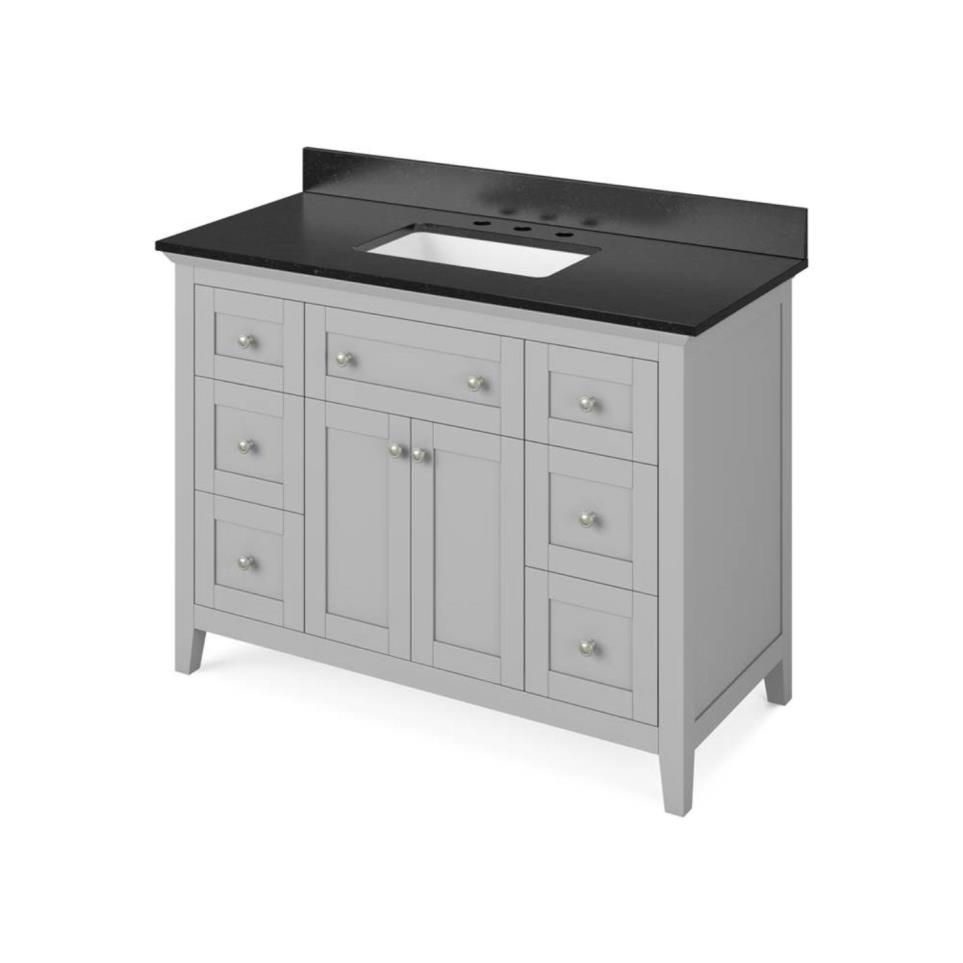 Base with Sink Top Grey Grey / Black Vanities