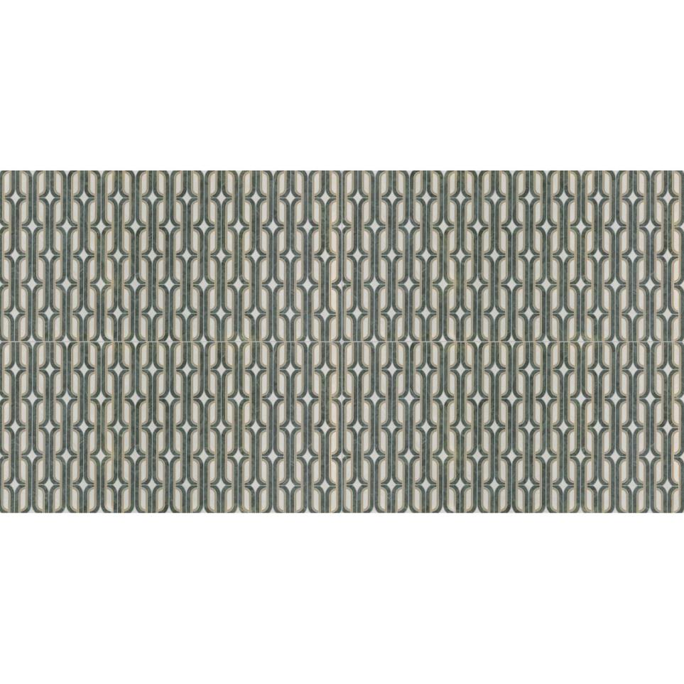 Tile Weave Satin Green Tile