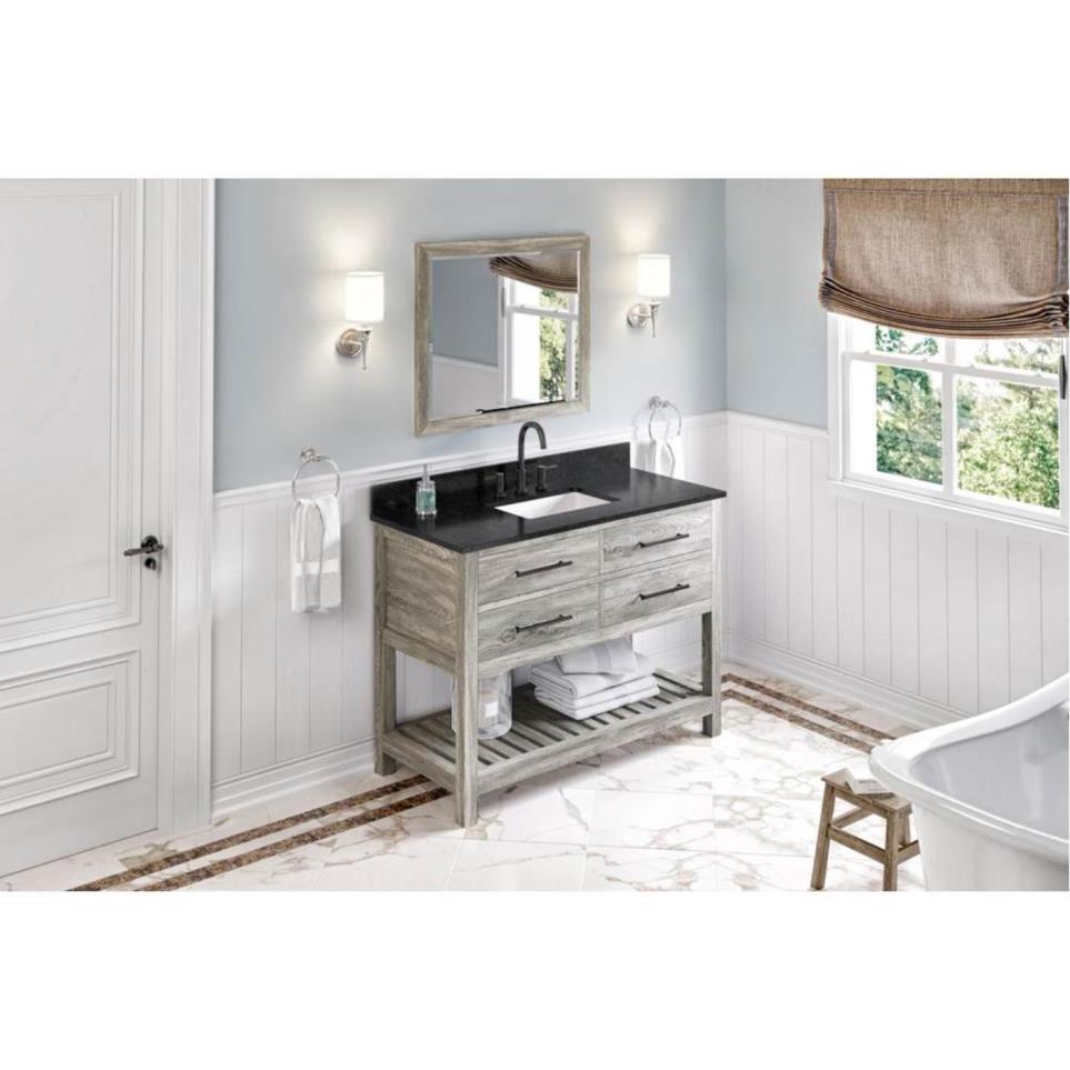 Base with Sink Top Weathered Grey Grey / Black Vanities