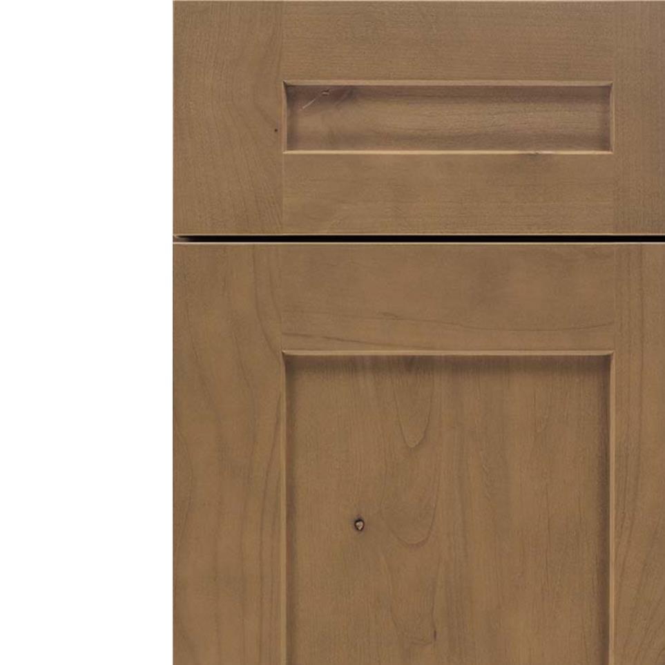 Square Buckskin Medium Finish Square Cabinets