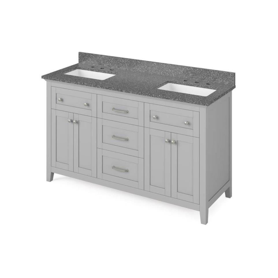 Base with Sink Top Grey Grey / Black Vanities