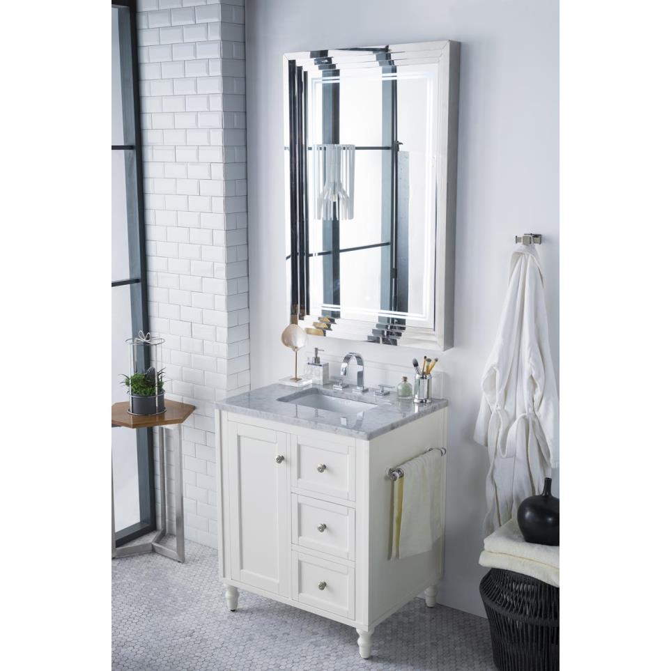 Base with Sink Top Bright White White Vanities