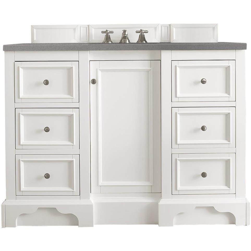 Base with Sink Top Bright White White Vanities