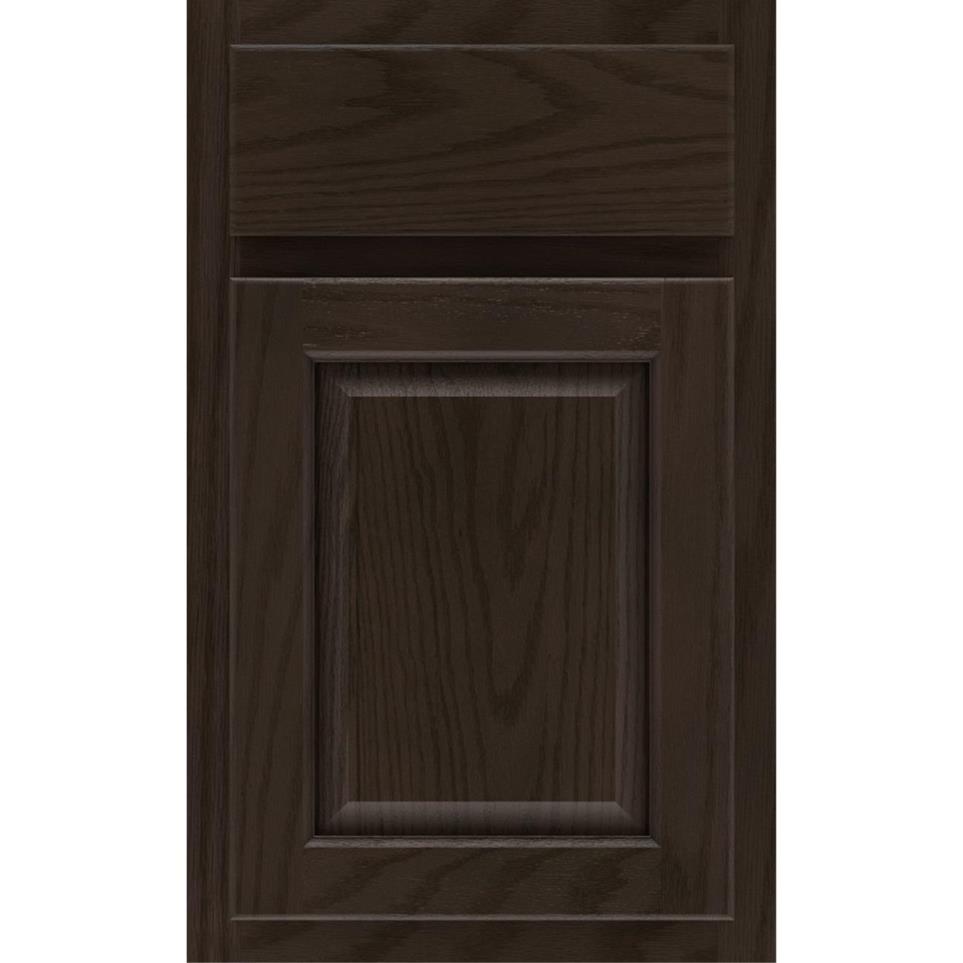 Square Thatch Dark Finish Square Cabinets