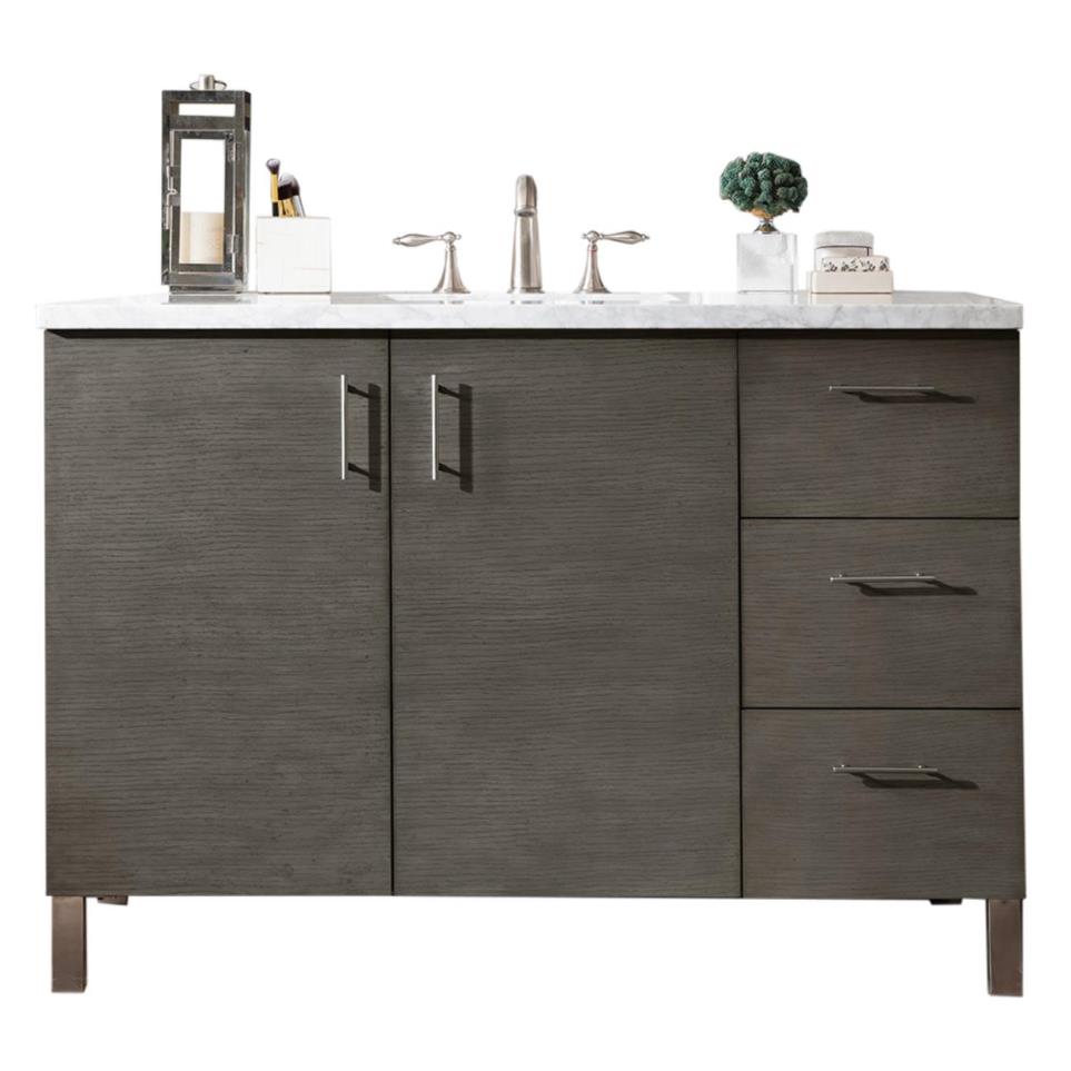 Base with Sink Top Silver Oak Medium Finish Vanities