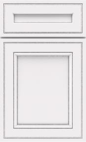 White With Grey Stone Penned