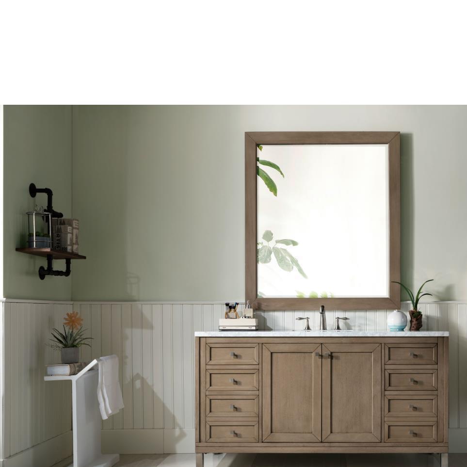 Base with Sink Top White Washed Walnut Light Finish Vanities