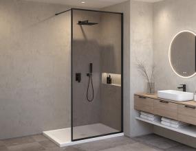 Accessories Black With Clear Glass  Showers