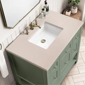 Base with Sink Top Smokey Celadon Green Vanities