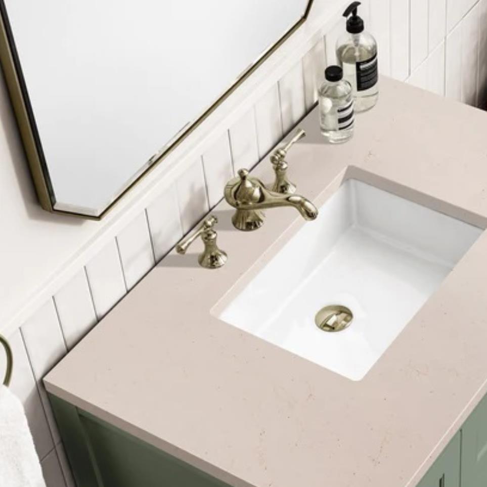 Base with Sink Top Smokey Celadon Green Vanities