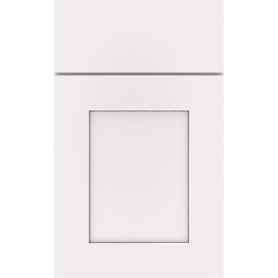 Square White With Amaretto Creme Detail Glaze - Paint Square Cabinets