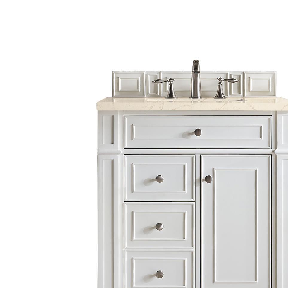 Base with Sink Top Bright White White Vanities