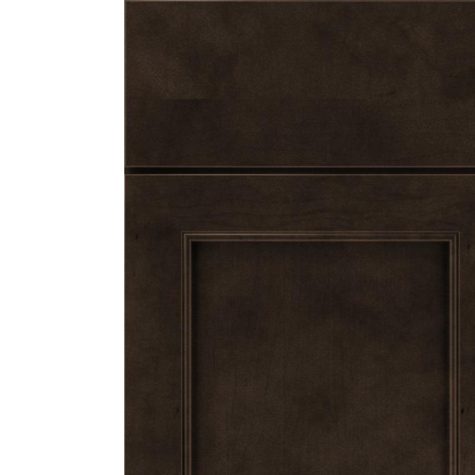 Square Thatch Dark Finish Square Cabinets