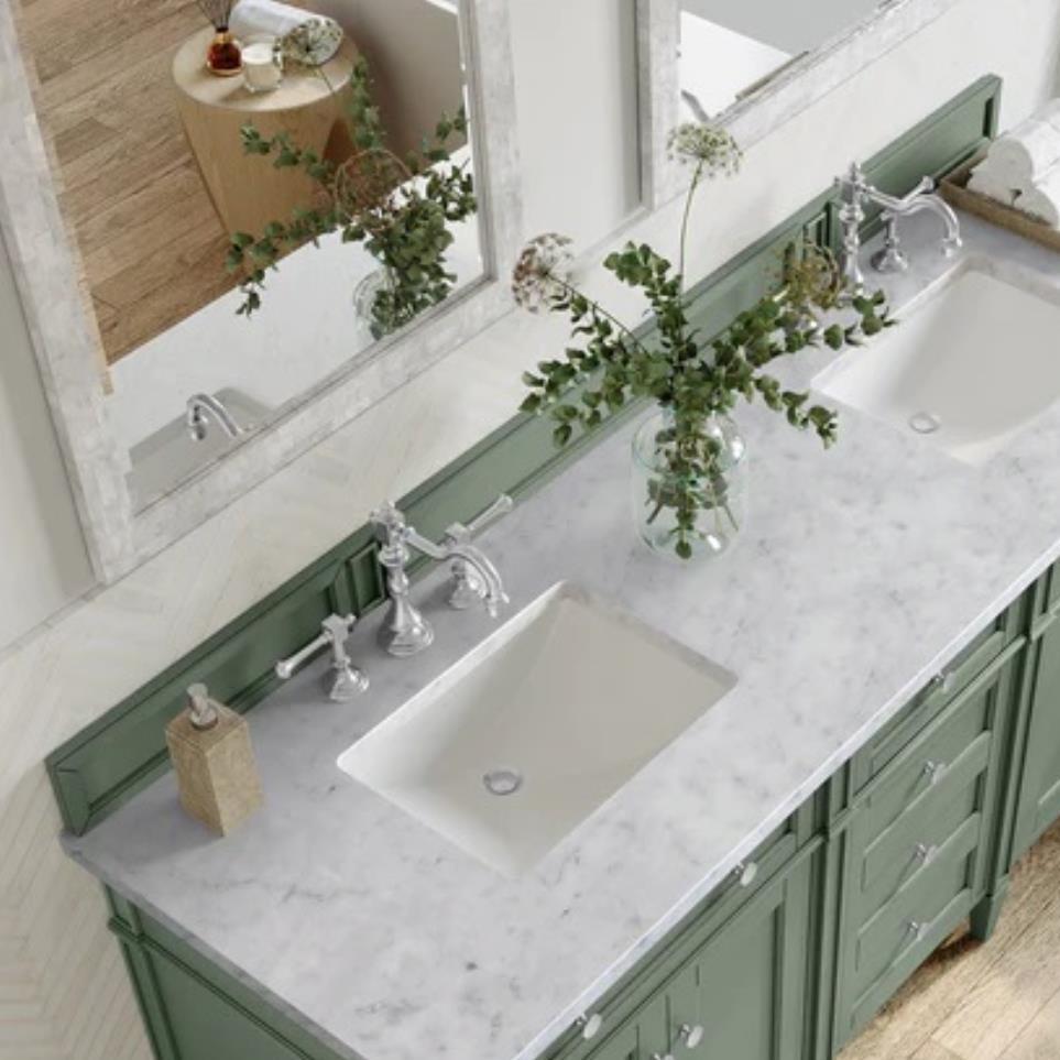 Base with Sink Top Smokey Celadon Green Vanities