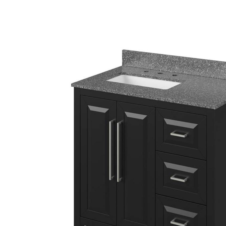 Base with Sink Top Black Grey / Black Vanities