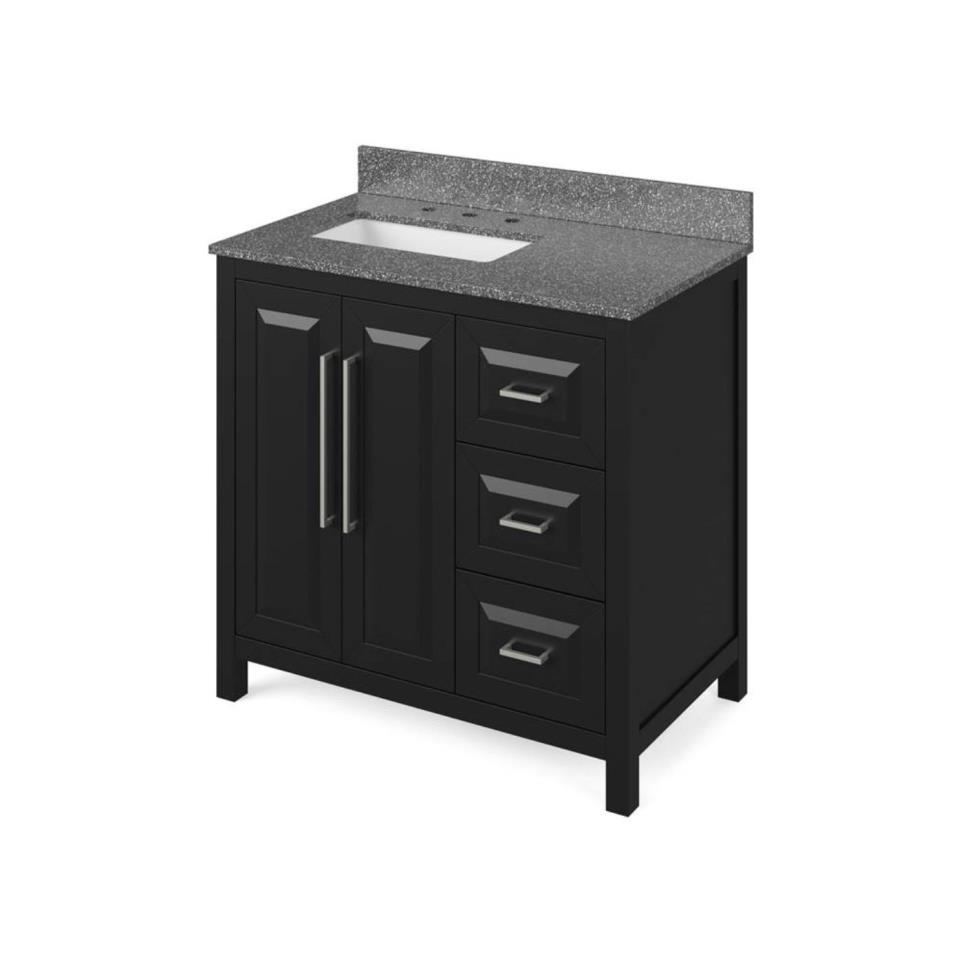 Base with Sink Top Black Grey / Black Vanities