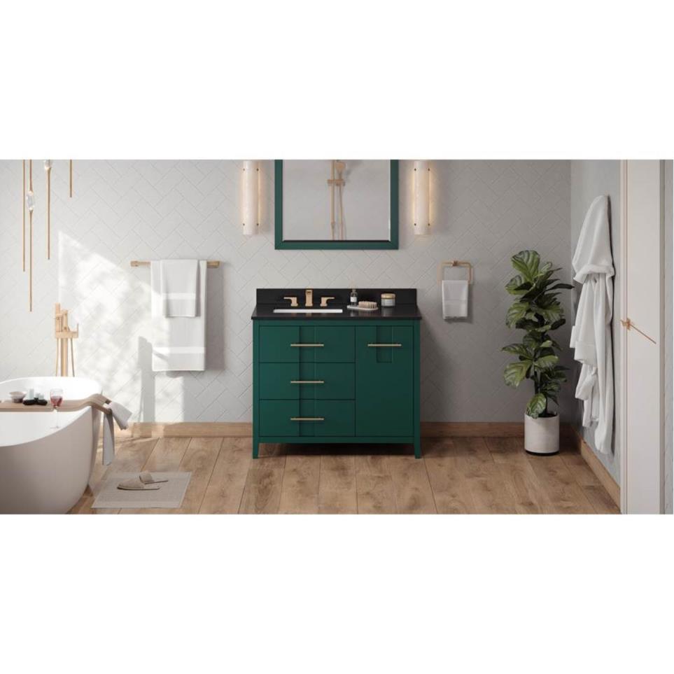 Base with Sink Top Green Green Vanities