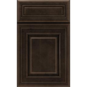 Square Thatch Dark Finish Square Cabinets