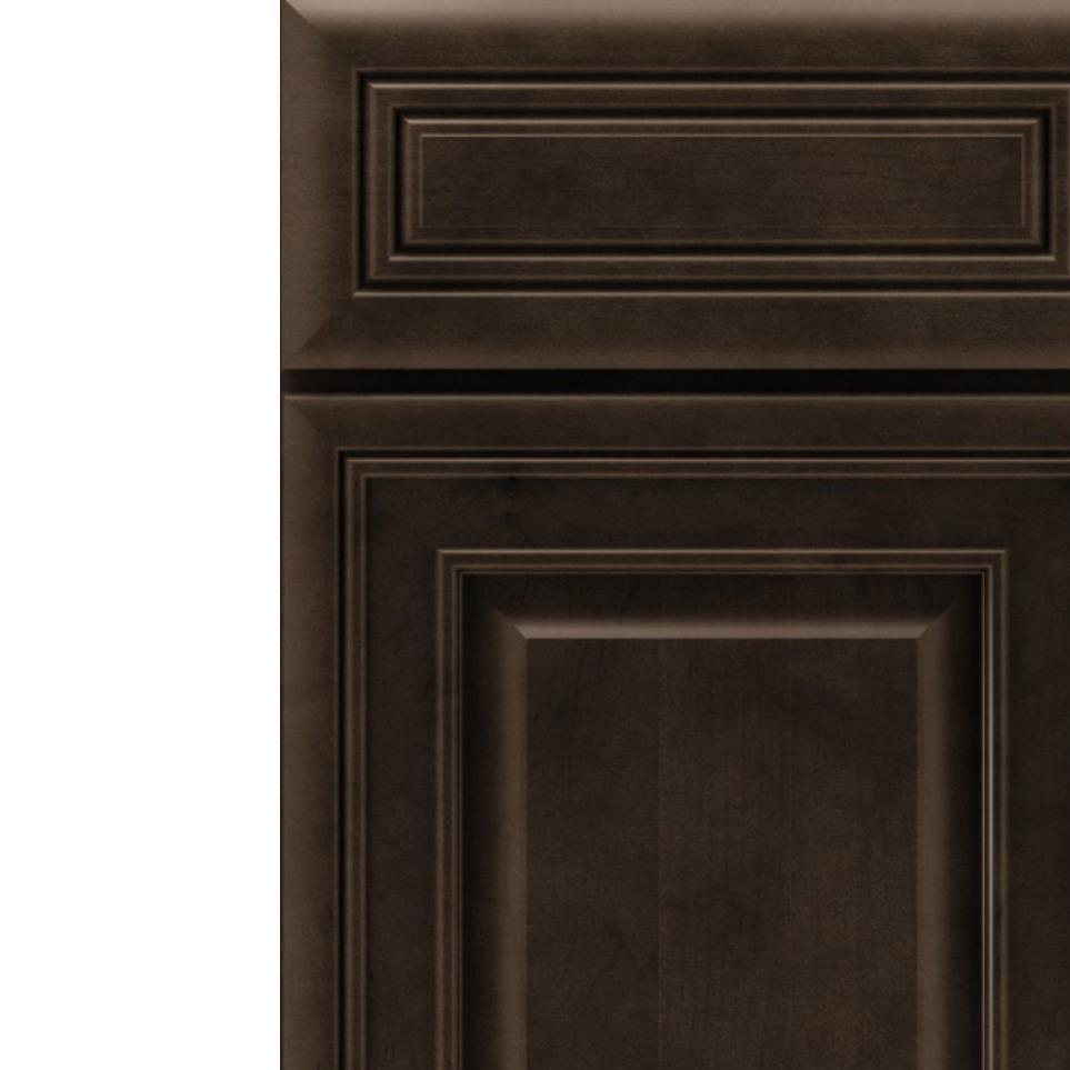 Square Thatch Dark Finish Square Cabinets