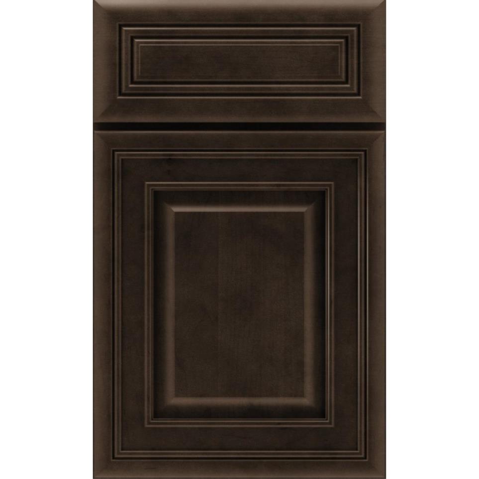 Square Thatch Dark Finish Square Cabinets