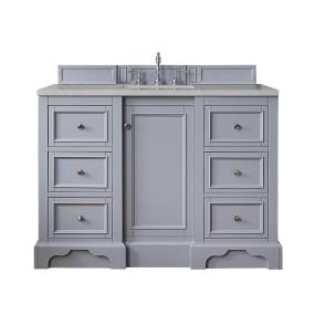 Base with Sink Top Silver Gray Grey / Black Vanities