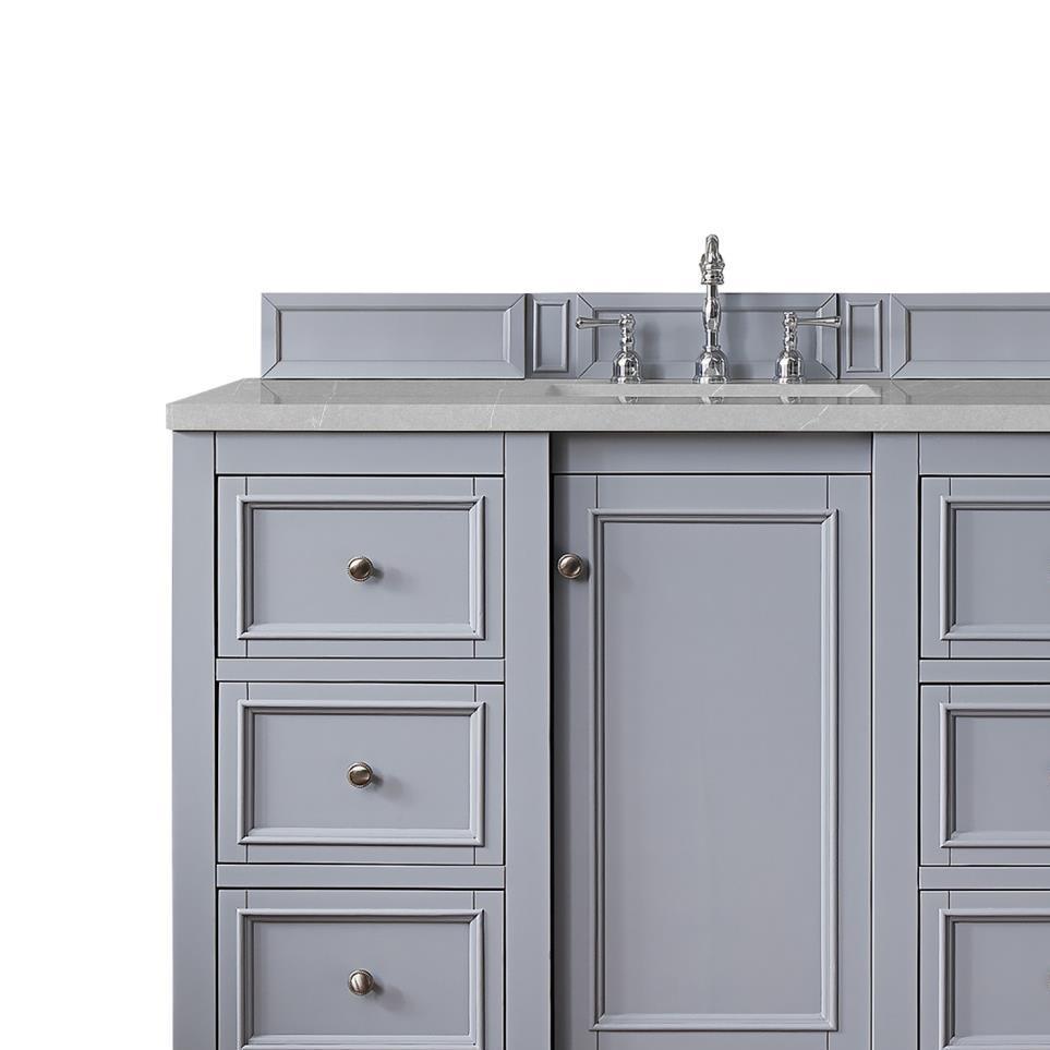 Base with Sink Top Silver Gray Grey / Black Vanities