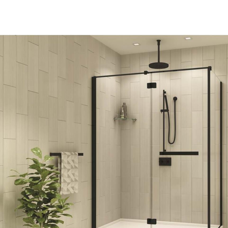 Door Matte Black Black Showers