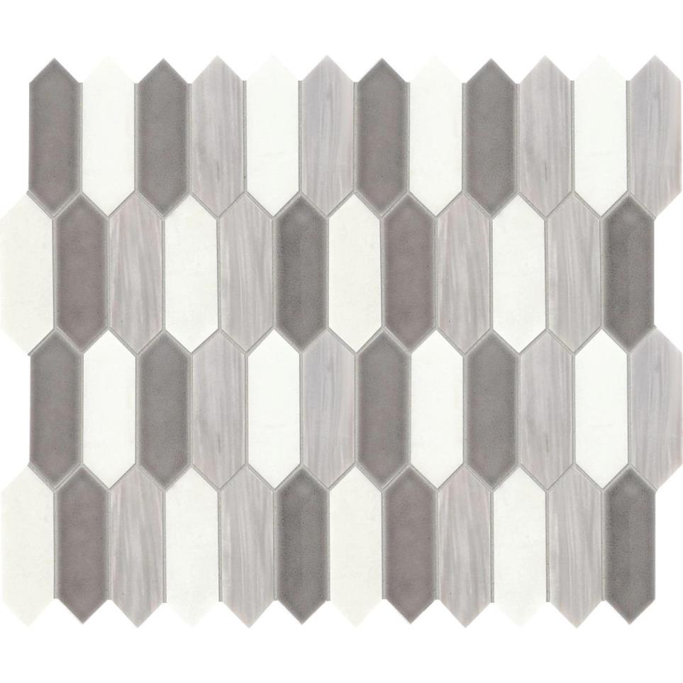 Mosaic Nautical Grey Blend Mix Gray Tile