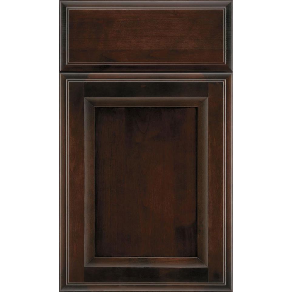 Square Teaberry Dark Finish Square Cabinets