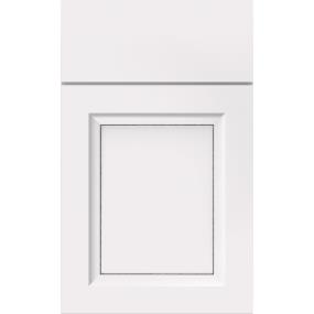 Square White With Amaretto Creme Detail Glaze - Paint Square Cabinets