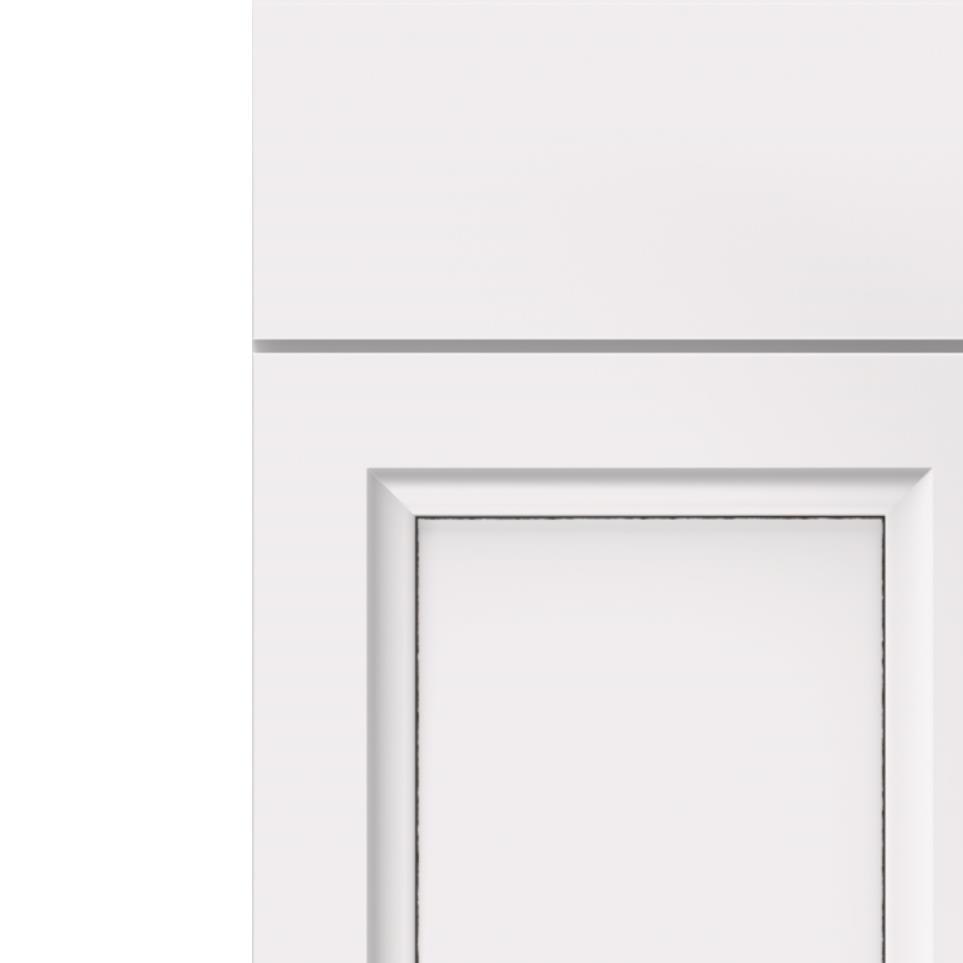 Square White With Amaretto Creme Detail Glaze - Paint Square Cabinets