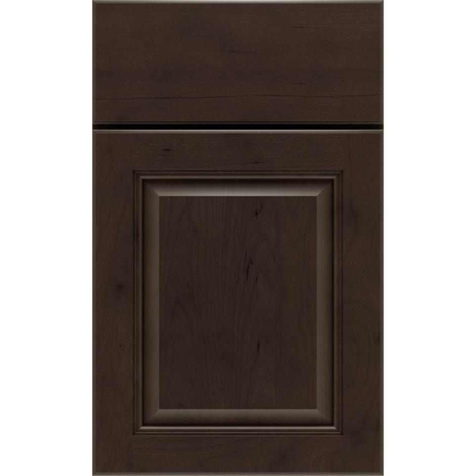 Square Thatch Dark Finish Square Cabinets