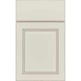 Square Icy Avalanche With Toasted Almond Detail Glaze - Paint Square Cabinets