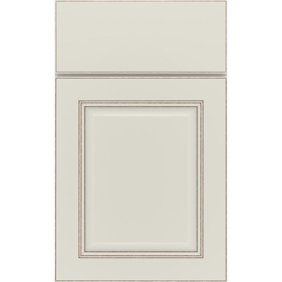 Square Icy Avalanche With Toasted Almond Detail Glaze - Paint Square Cabinets