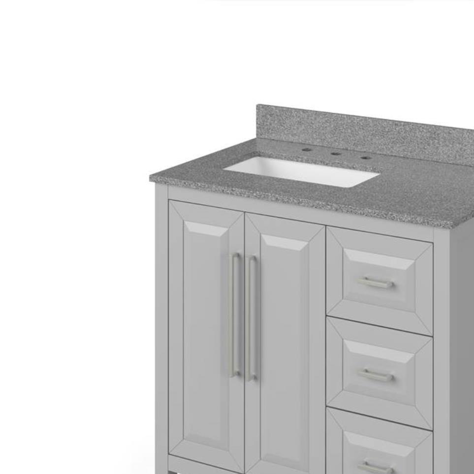 Base with Sink Top Grey Grey / Black Vanities