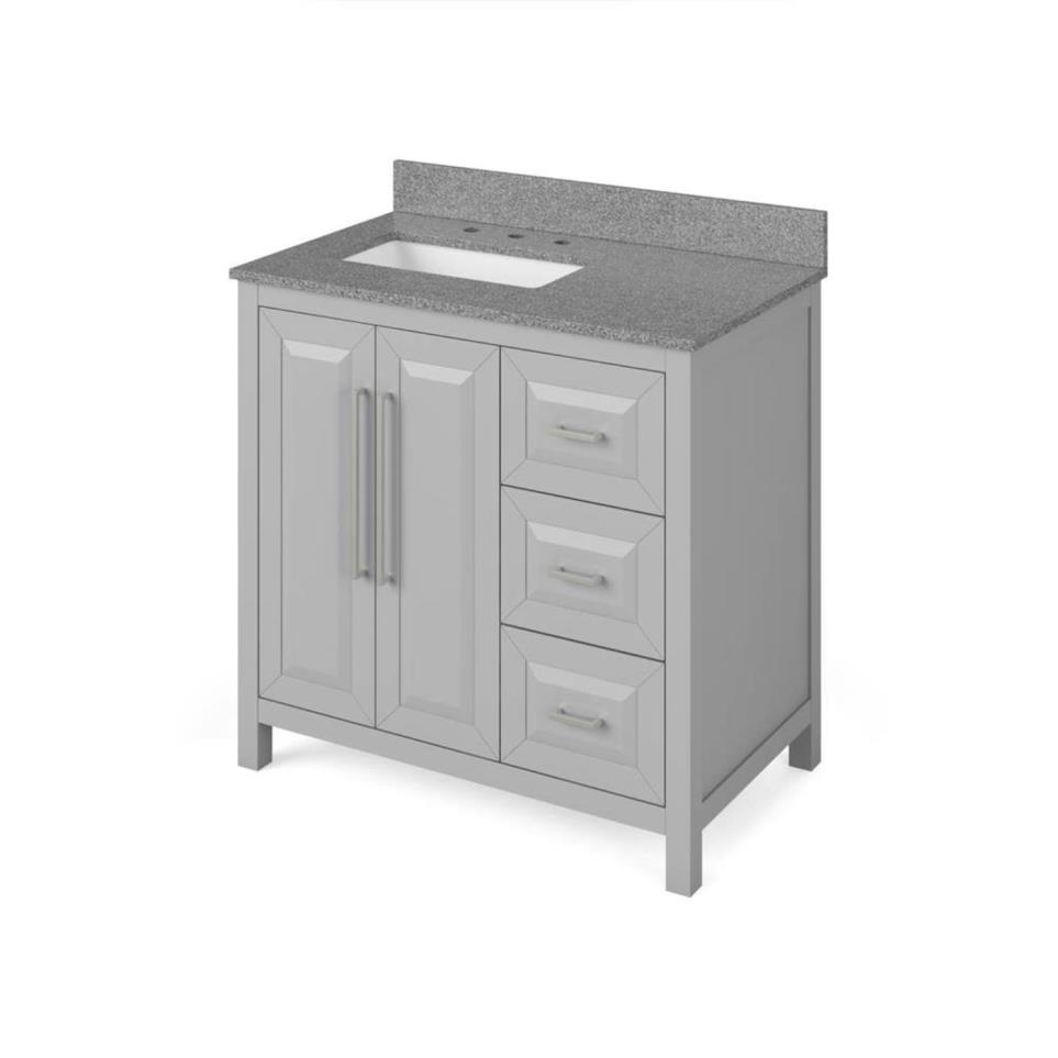 Base with Sink Top Grey Grey / Black Vanities