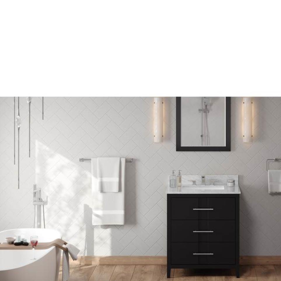 Base with Sink Top Black Grey / Black Vanities