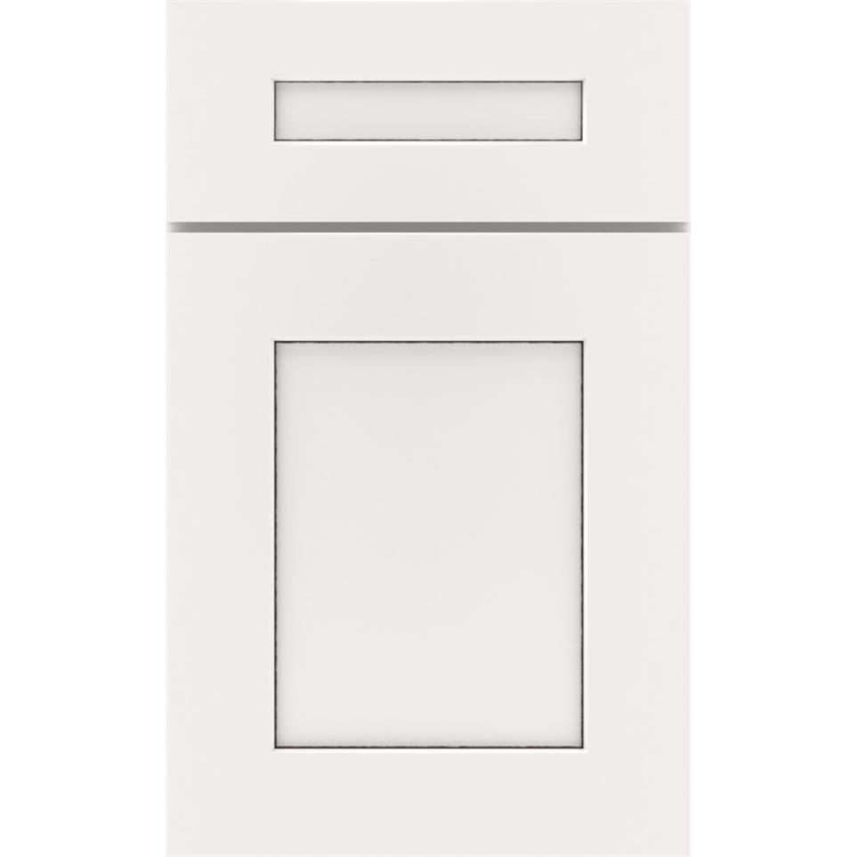 5 Piece White With Amaretto Creme Detail Glaze - Paint 5 Piece Cabinets