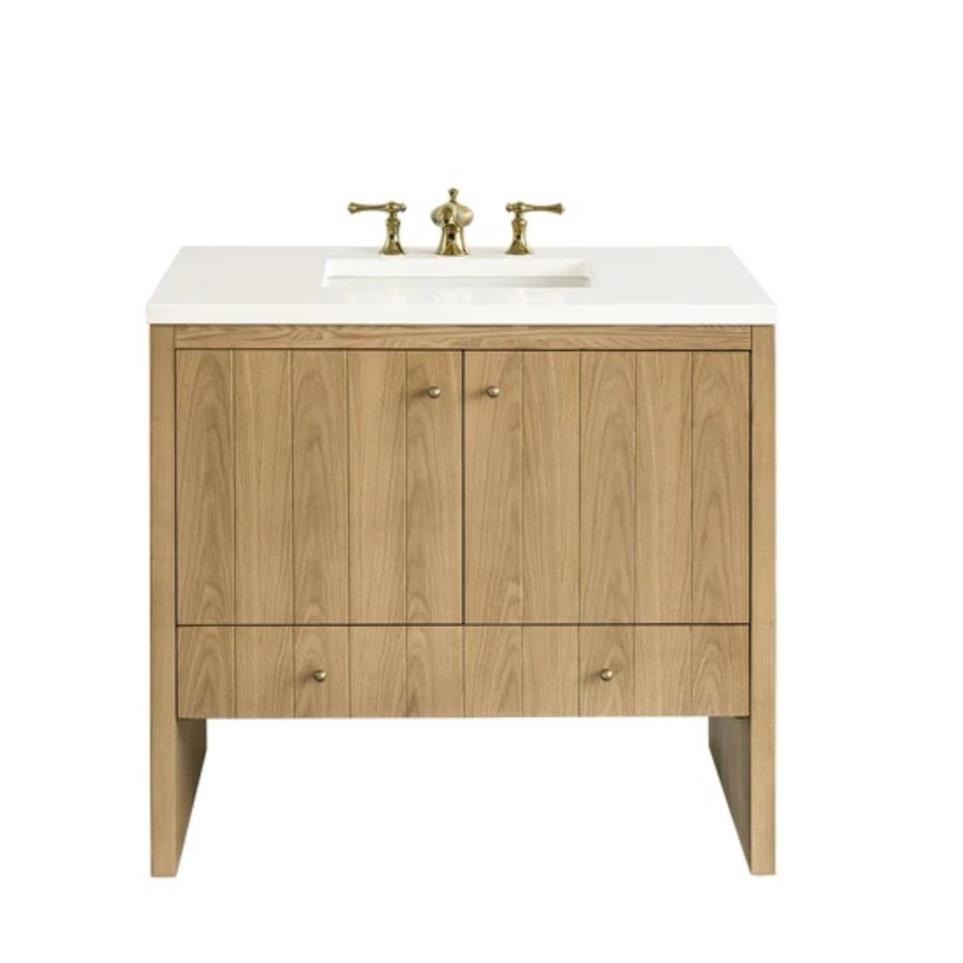 Base with Sink Top Light Oak Light Finish Vanities