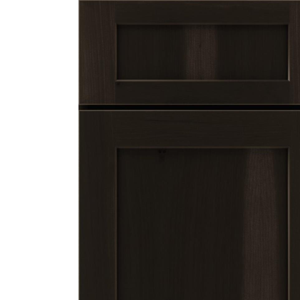 Square Thatch Dark Finish Square Cabinets